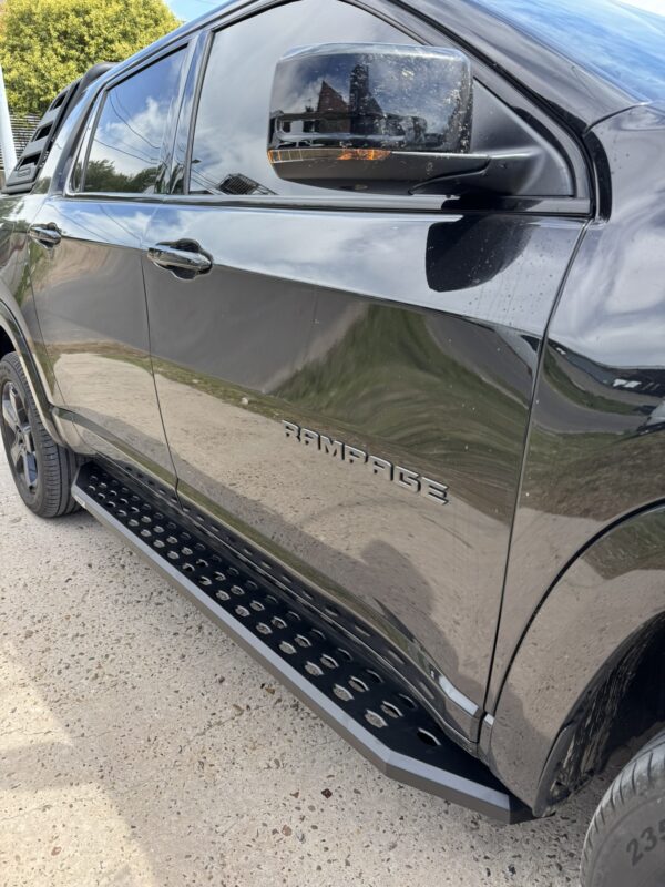 Estribos Steeltiger Blacktrend punteras de acero